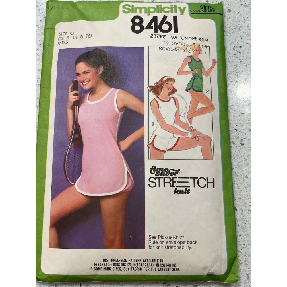 Simplicity 8461 Misses Time Saver Stretch Knit Pattern Size 12-16